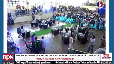 THE FIRST 100 DAYS REPORT OF MAYOR PABLO YVES .